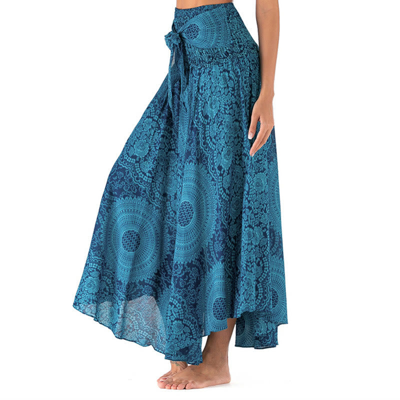 Zwei Stil Tragen Boho Kompass Rose Blume Rock Kleid