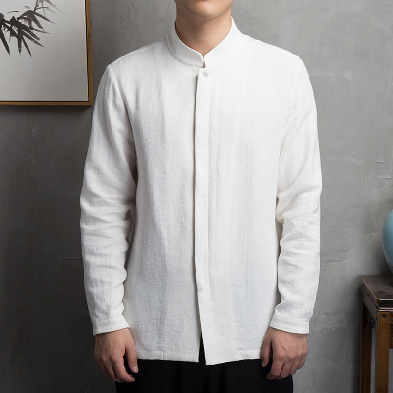 Einfarbige chinesische Tang-Anzugjacke, Herrenbekleidung