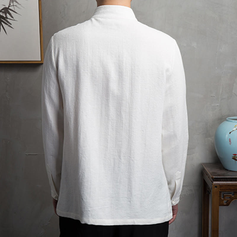 Einfarbige chinesische Tang-Anzugjacke, Herrenbekleidung