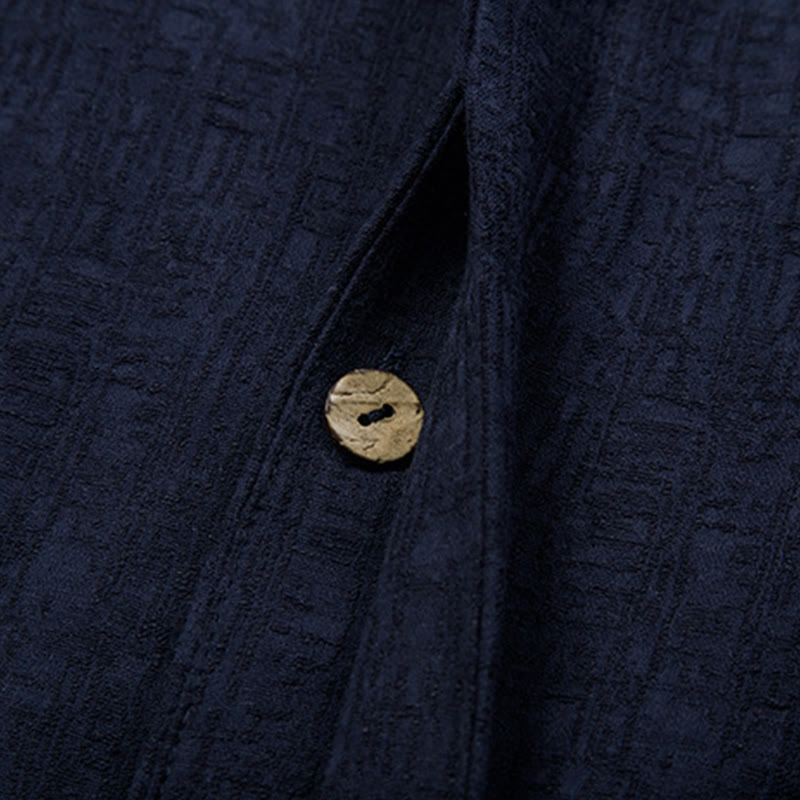 Einfarbige chinesische Tang-Anzugjacke, Herrenbekleidung