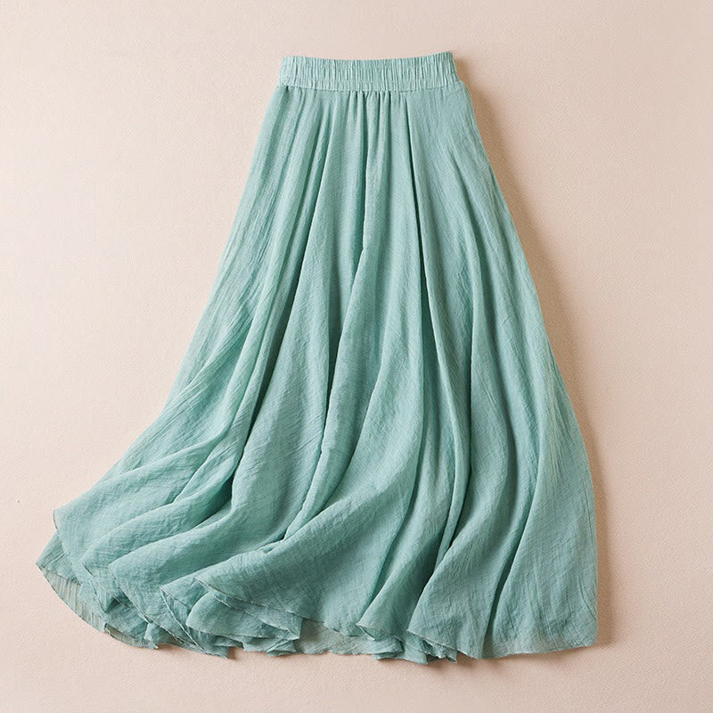 Vintage Damenrock in Unifarben mit hohem Bund