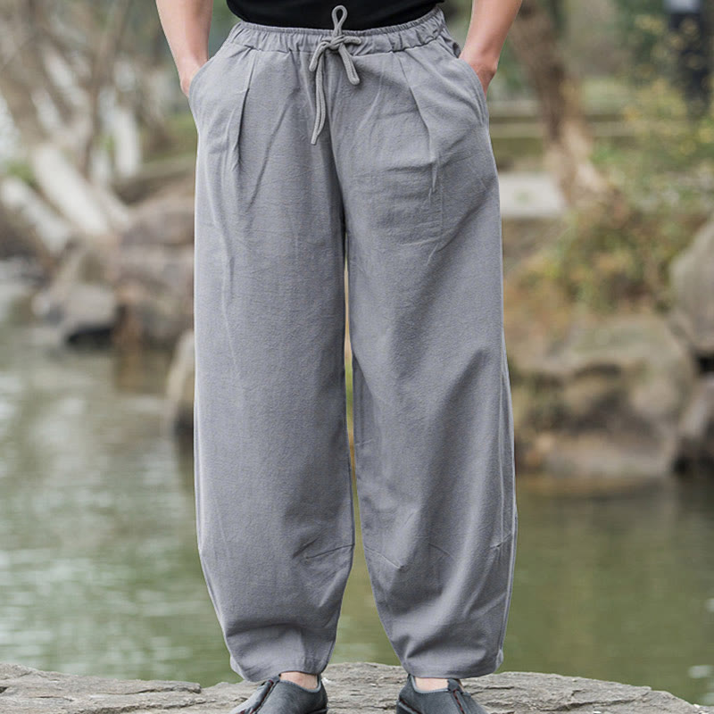 Schlichte, lässige Herren-Bloomer-Hose mit Taschen