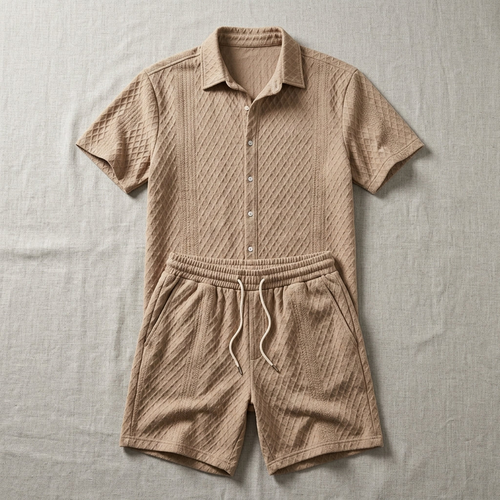 Ischia Jumpsuit für Damen mit Knopfleiste und Bindegürtel
