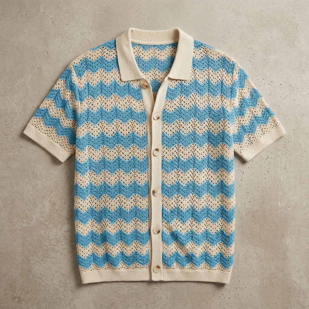 Ardenzo Strickjacke mit Struktur-Muster und Knopfleiste