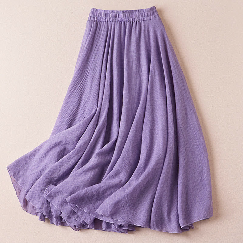 Vintage Damenrock in Unifarben mit hohem Bund