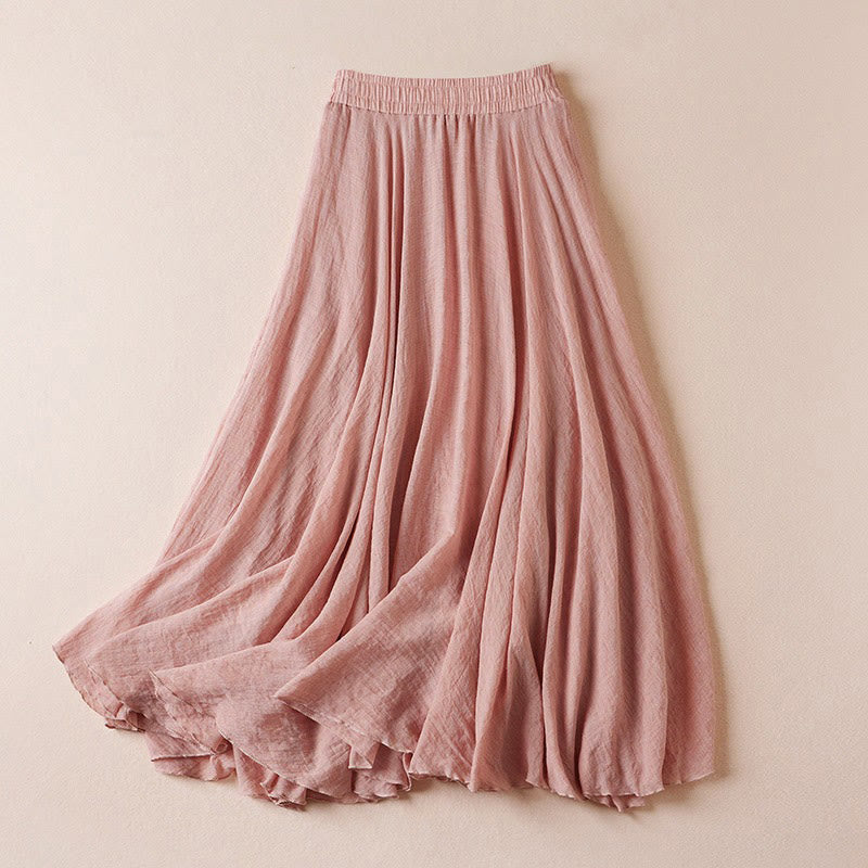 Vintage Damenrock in Unifarben mit hohem Bund