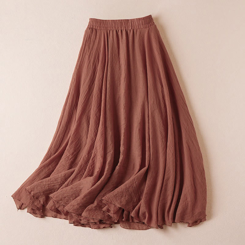 Vintage Damenrock in Unifarben mit hohem Bund