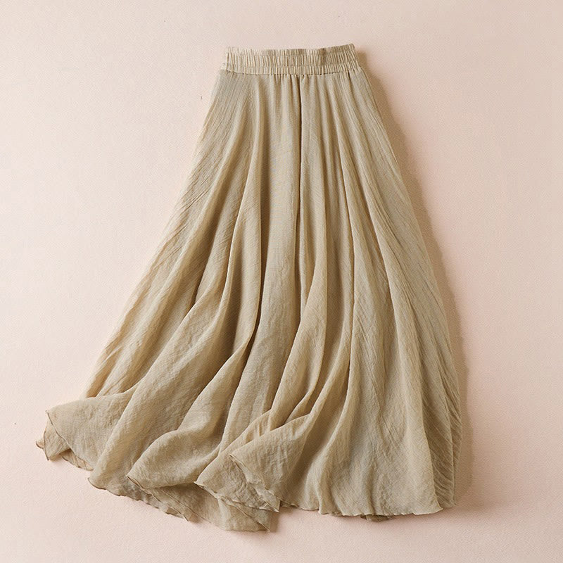 Vintage Damenrock in Unifarben mit hohem Bund
