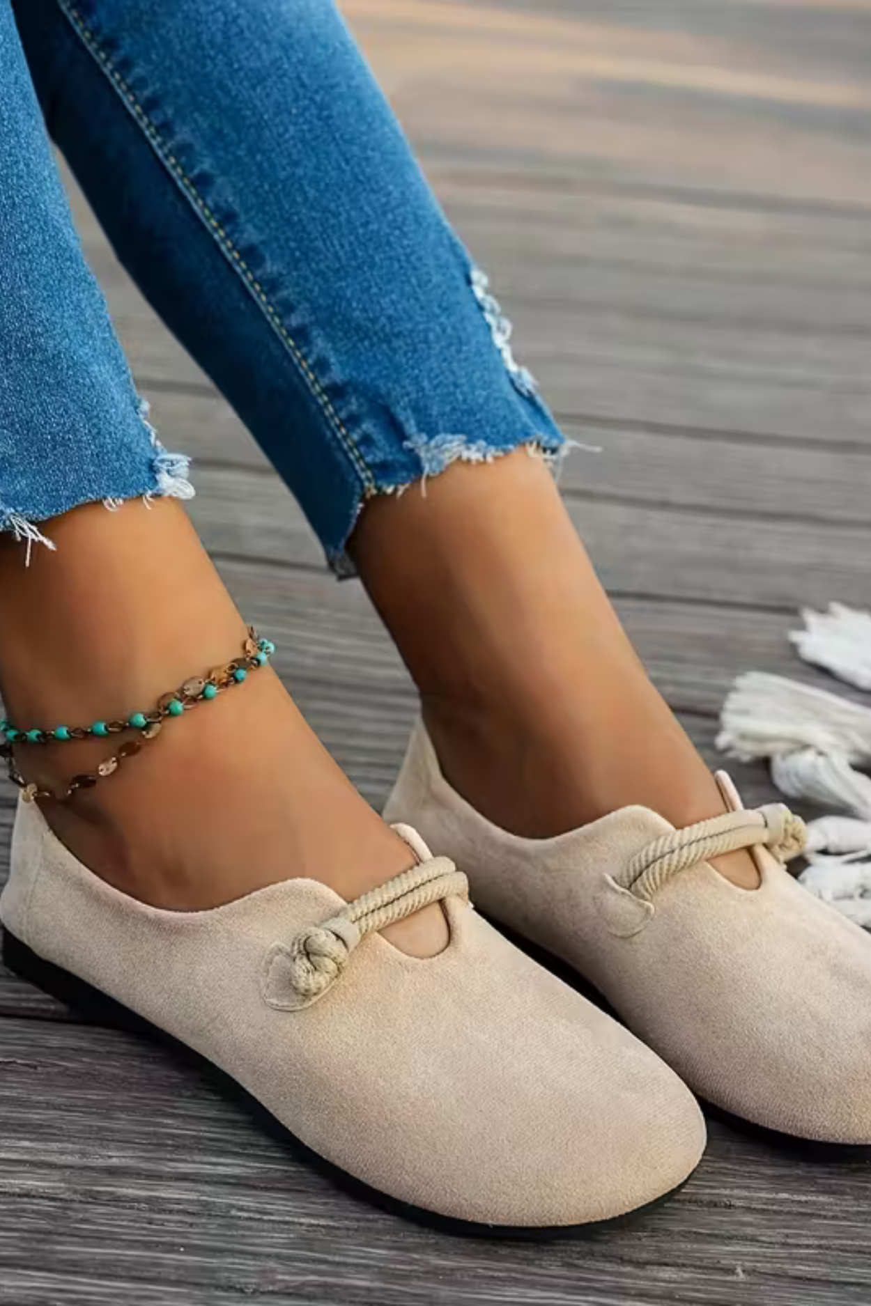 Komfort-Mokassins Damen Fara Eva aus Wildleder, weiche Slipper