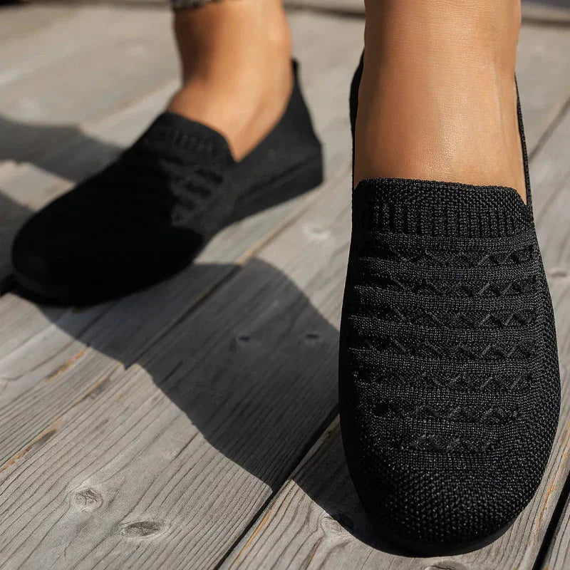 Ergonomische Komfort-Mokassins Damen Fara Mia, weiche Slipper