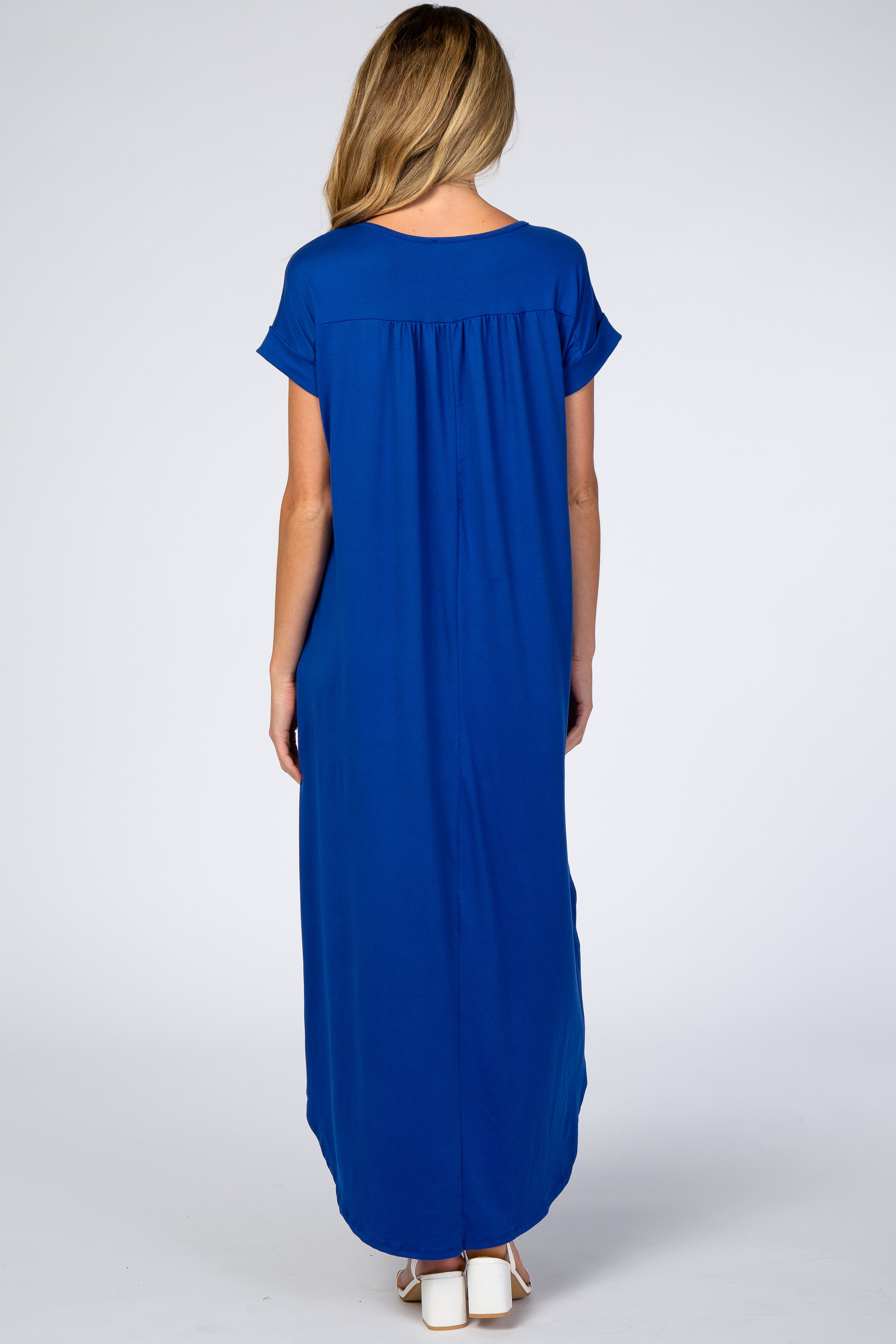 Umstandsmaxikleid mit Seitenschlitz