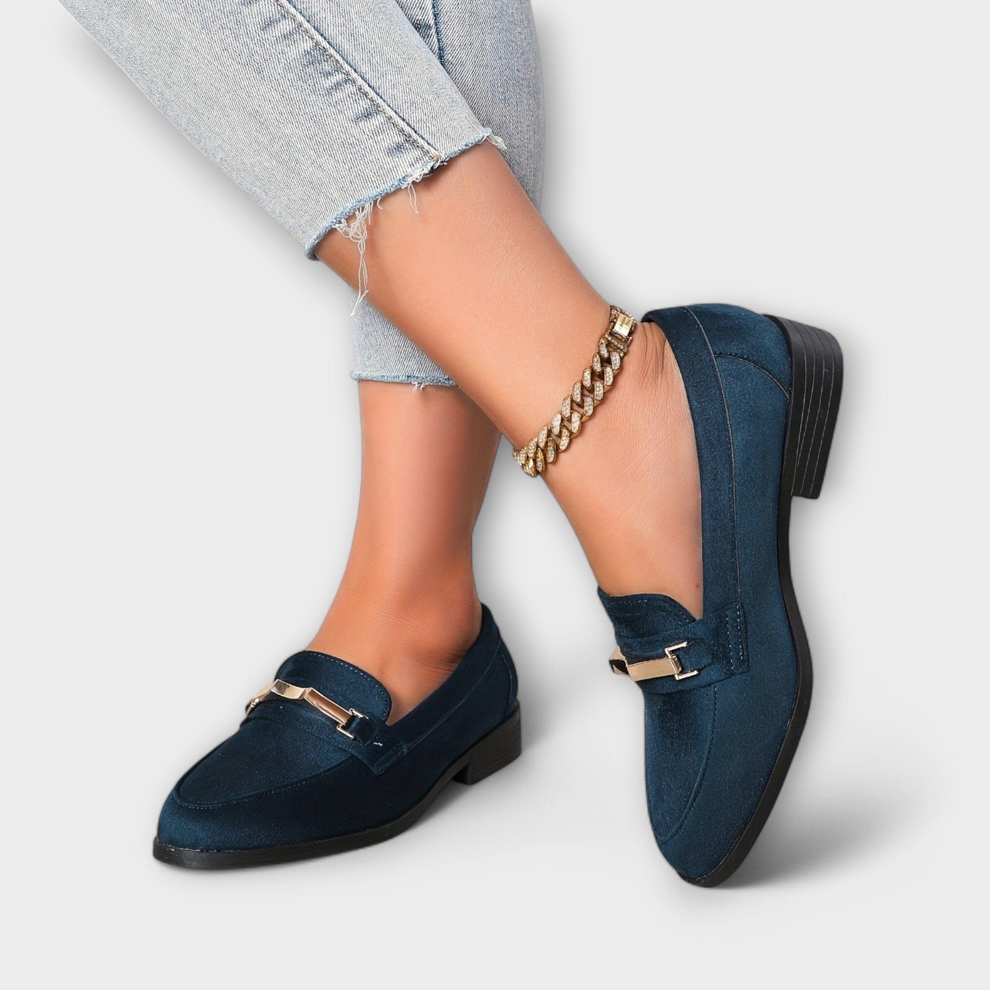 Wildleder-Mokassins Damen Fedra Lea, Weiche Slip-On
