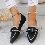 Komfort-Mokassins Damen Lina Sara, elegante Slipper mit Schleife