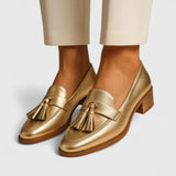 Komfort-Mokassins Damen Fulgida, elegant mit Quasten, Slip-On