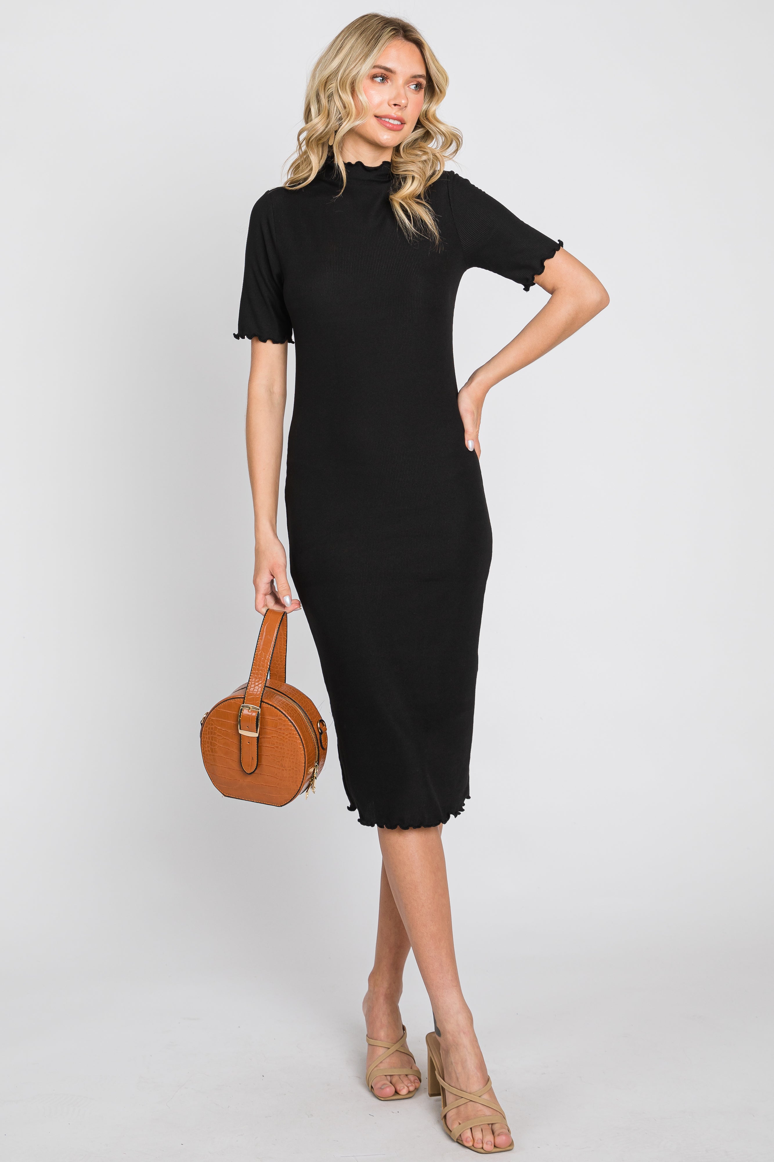 figurbetontes-umstands-midikleid-mit-rippstrick-und-stehkragen