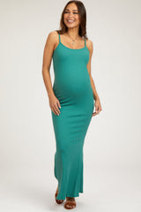 Umstandsmaxikleid aus Rippstrick