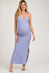 Umstandsmaxikleid mit Seitenschlitz