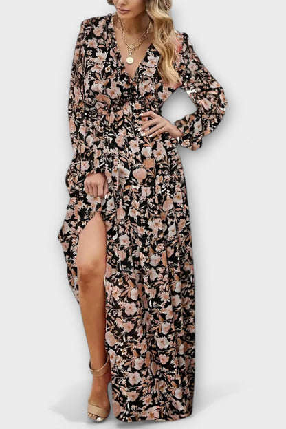Maxi abito floreale Donna | Vita Elasticizzata & Silhouette Slanciata