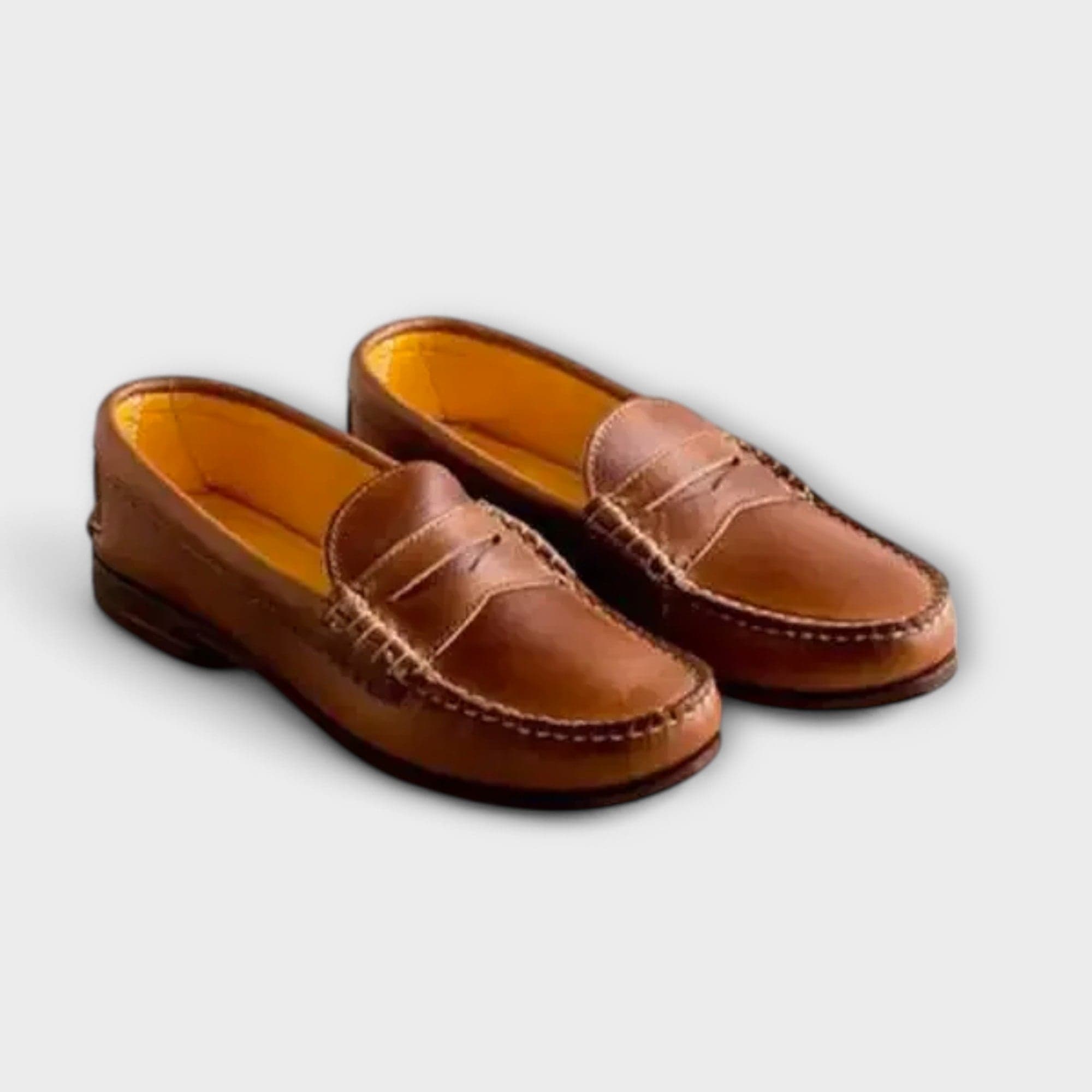 Leder-Mokassins Damen Fedra Eva, Klassische Slip-On