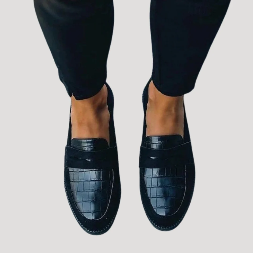 Ergonomische Komfort-Mokassins Damen Neve Mia aus Leder, Weiche Slip-Ons