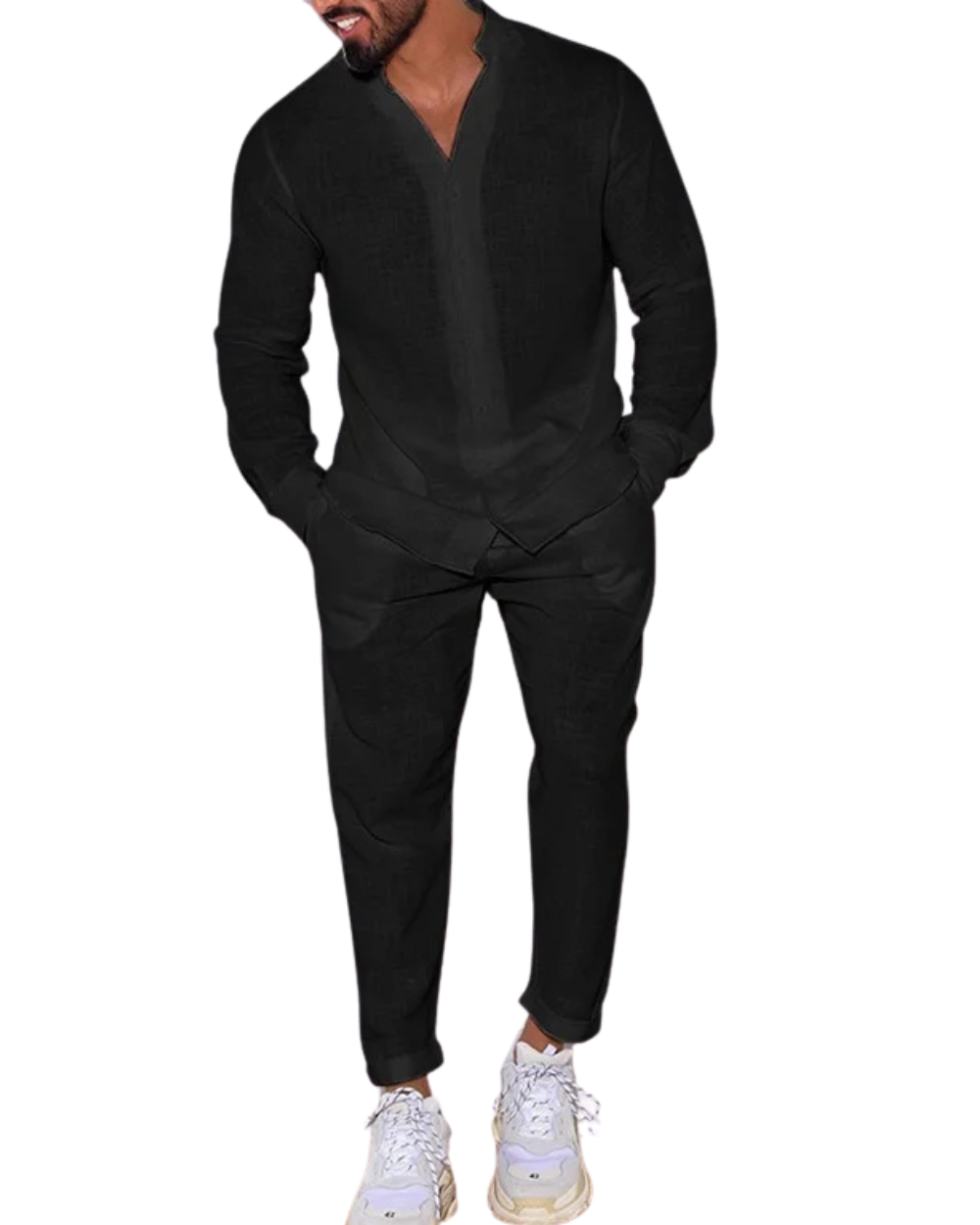 Katoenen Set Heren Overhemd & Broek