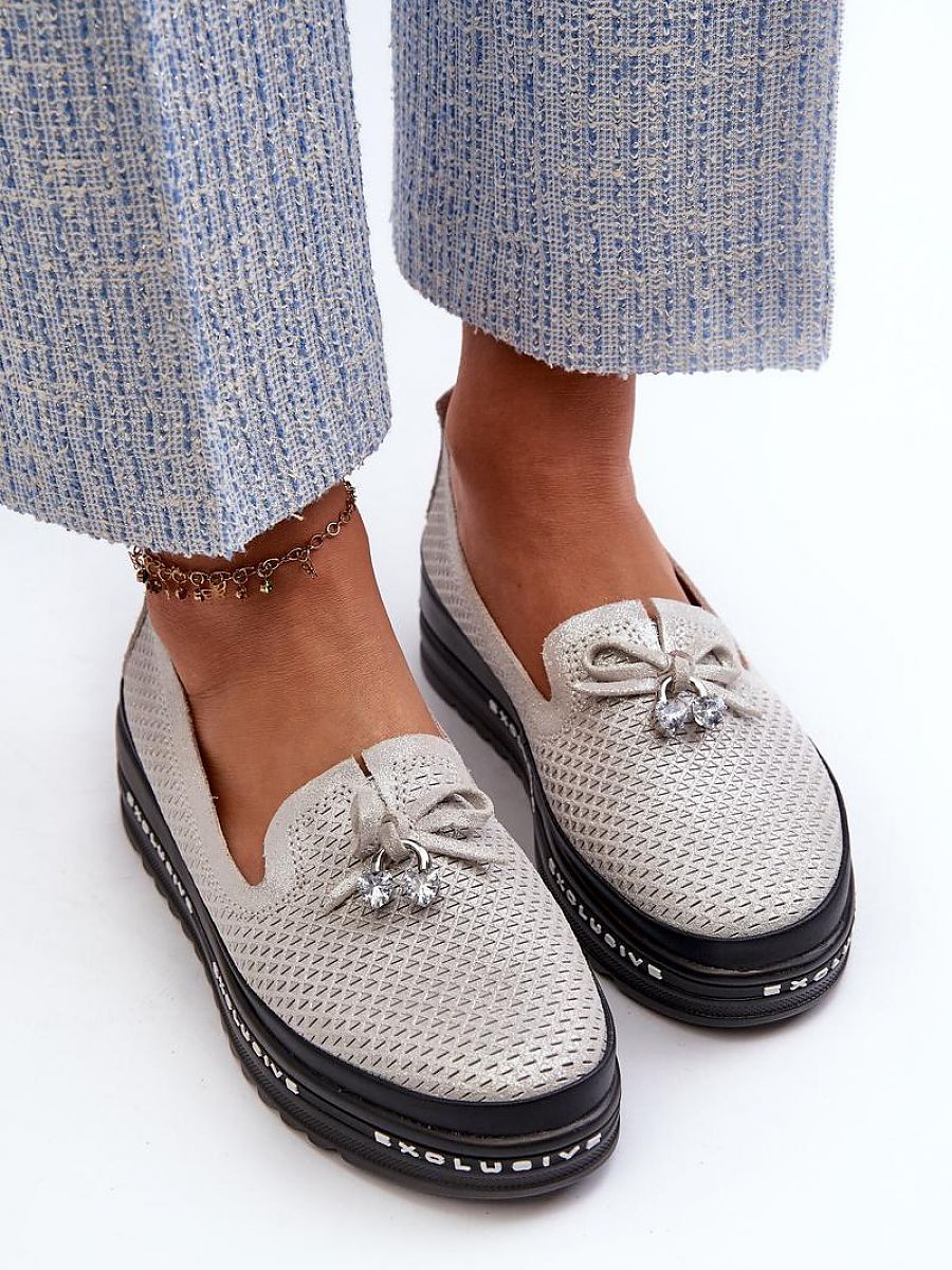 Komfort-Mokassins Damen Rina Alba, elegante Slip-On Loafer