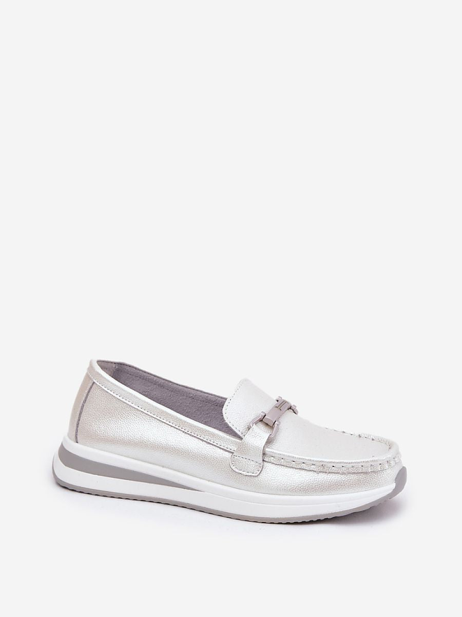 Komfort-Mokassins Damen Mia Flora, Kunstleder Slip-On Loafer