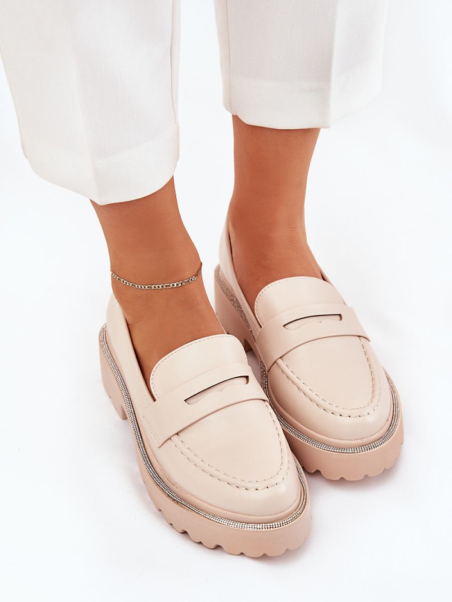 Komfort-Mokassins Damen Ada Chiara, bequeme Kunstleder Slip-On
