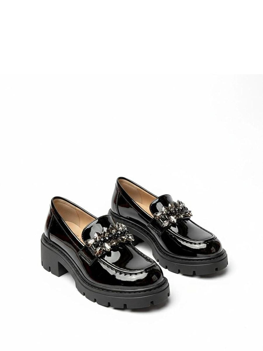 Komfort-Mokassins Damen Lea Flora, klassische Slip-On