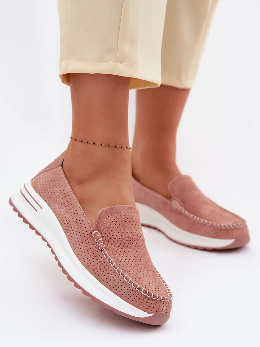 Kunstleder-Mokassins Damen Isa Rita, elegante Schlupfform