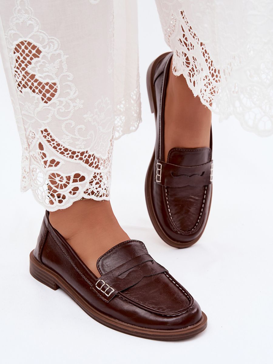 Kunstleder-Mokassins Damen Rea Vittoria, elegante Schlupfform