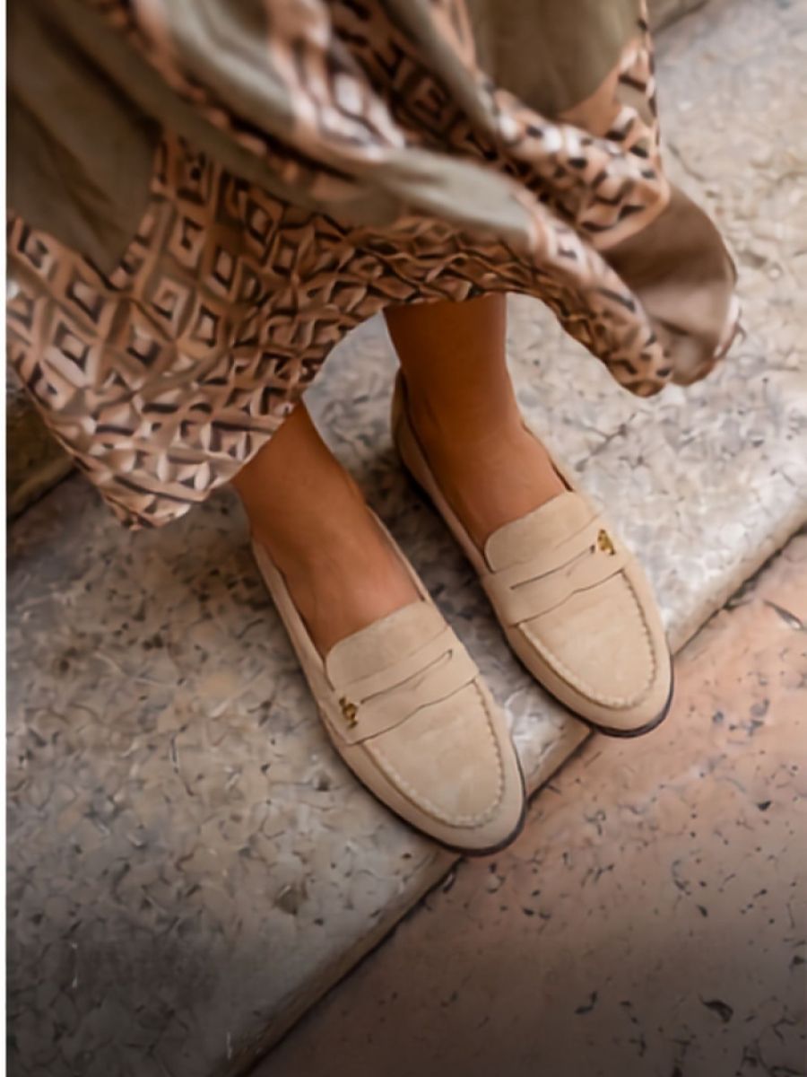 Kunstleder-Mokassins Damen Rea Giulia, Loafer zum Hineinschlüpfen