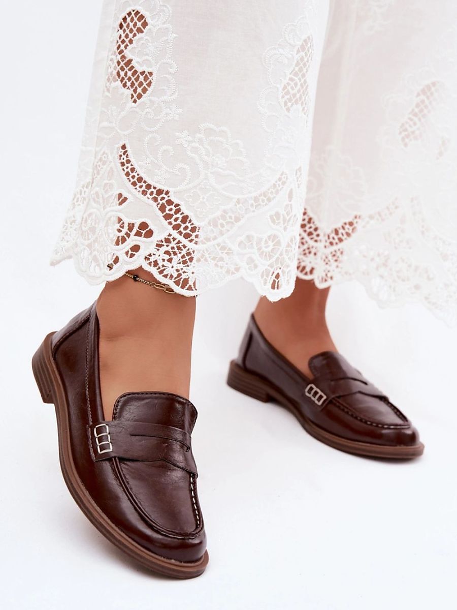 Kunstleder-Mokassins Damen Rea Vittoria, elegante Schlupfform