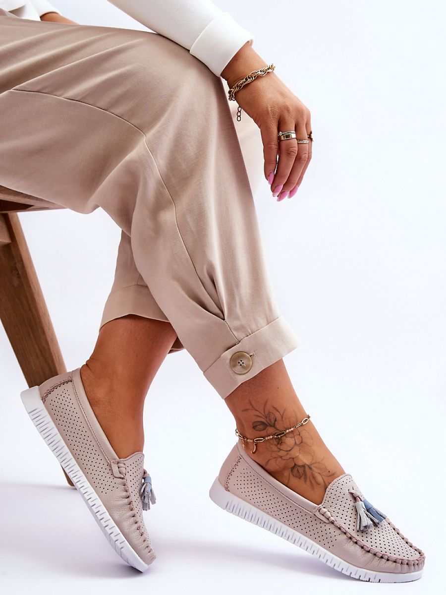 Komfort-Mokassins Damen Anna Flora, Klassische Slip-On