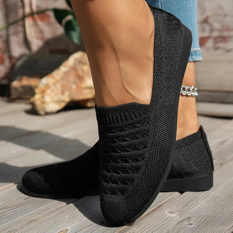 Ergonomische Komfort-Mokassins Damen Fara Mia, weiche Slipper