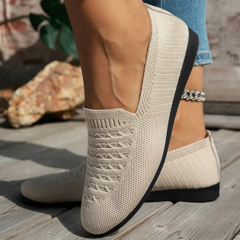 Ergonomische Komfort-Mokassins Damen Fara Mia, weiche Slipper