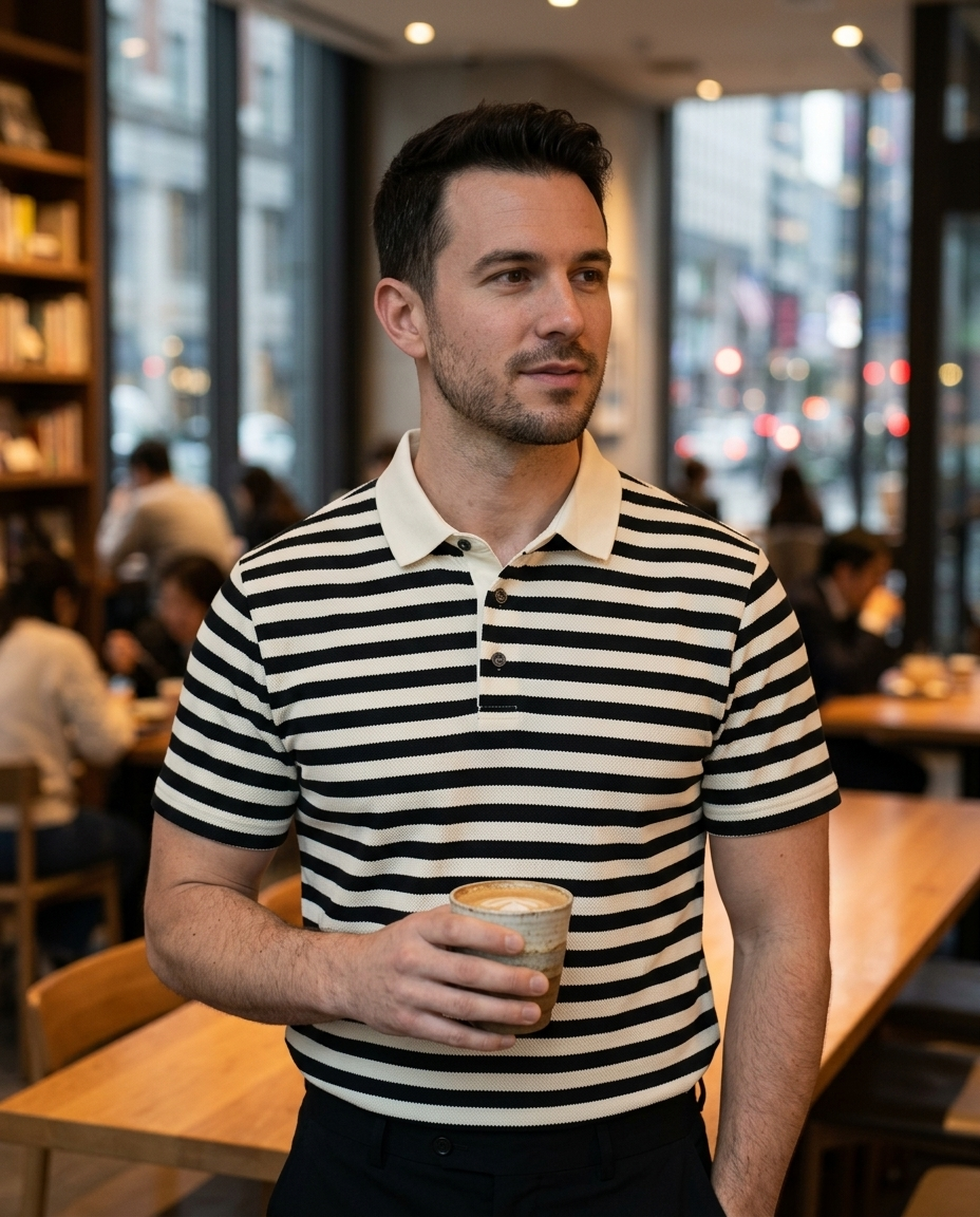 Gestreept Poloshirt Heren