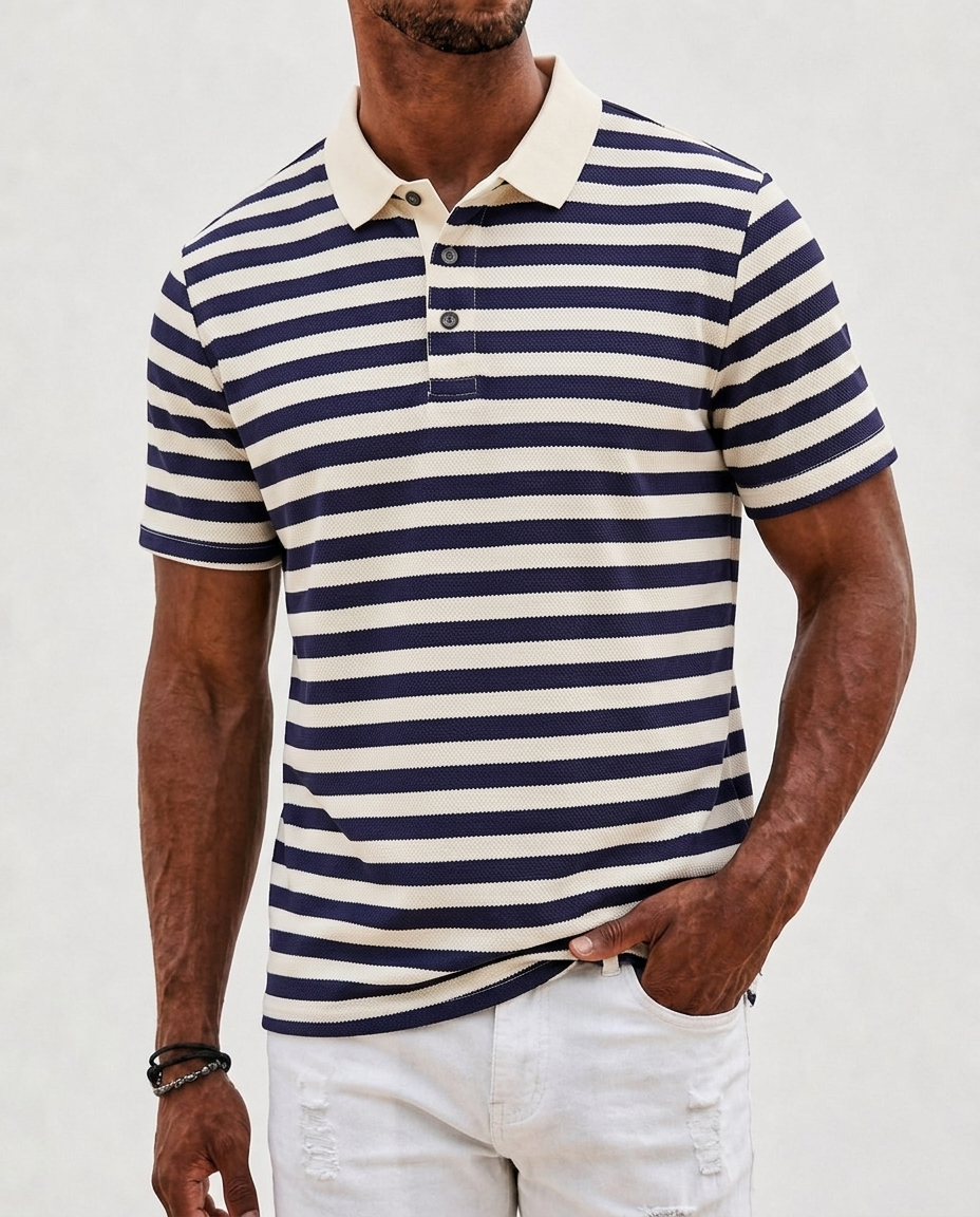 Gestreept Poloshirt Heren