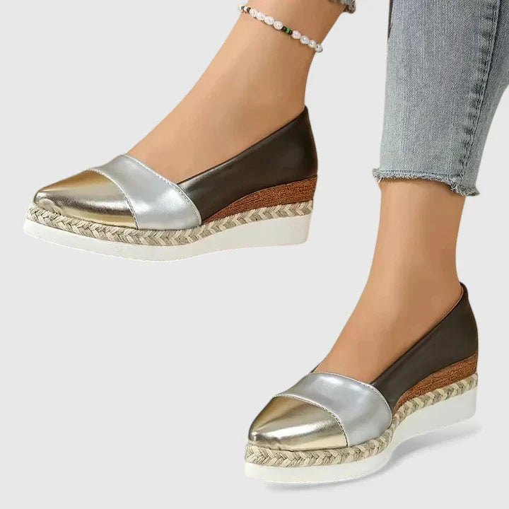 Ergonomische Komfort-Mokassins Damen Giacinta, bequeme Schuhe mit Einlage