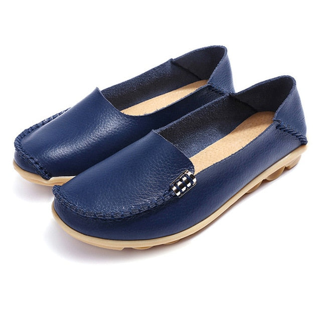 Bequeme Slipper für Damen aus Leder-Optik