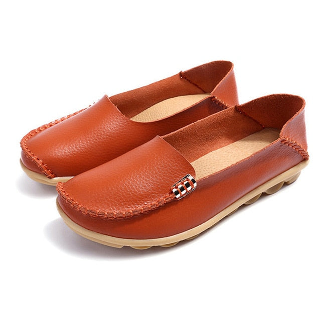 Bequeme Slipper für Damen aus Leder-Optik
