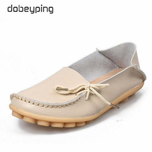 Damen Leder-Loafer mit Schleife