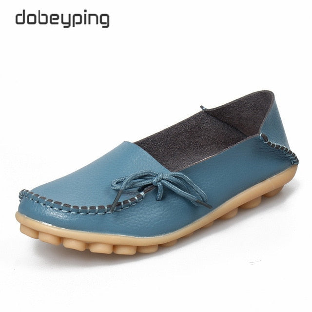 Damen Leder-Loafer mit Schleife
