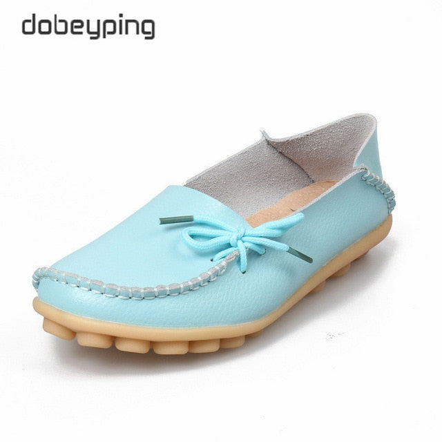 Damen Leder-Loafer mit Schleife