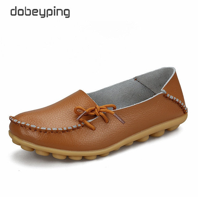 Damen Leder-Loafer mit Schleife