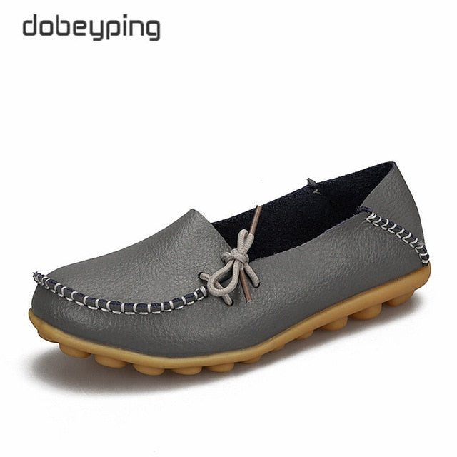 Damen Leder-Loafer mit Schleife