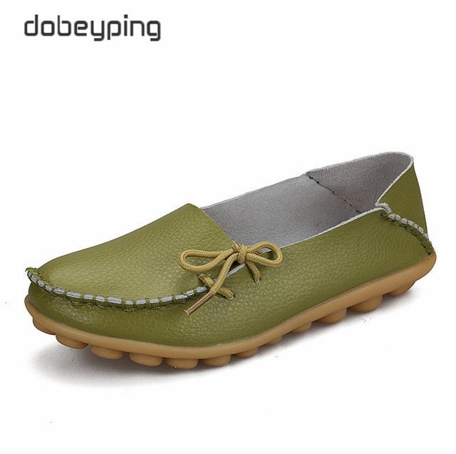 Damen Leder-Loafer mit Schleife