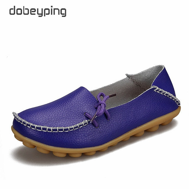 Damen Leder-Loafer mit Schleife