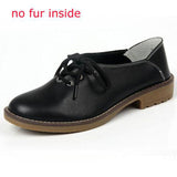Damen Leder-Loafer im Oxford-Stil