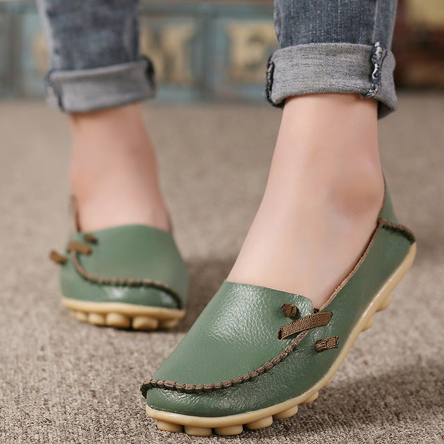 Damen Leder-Loafer im Casual-Stil